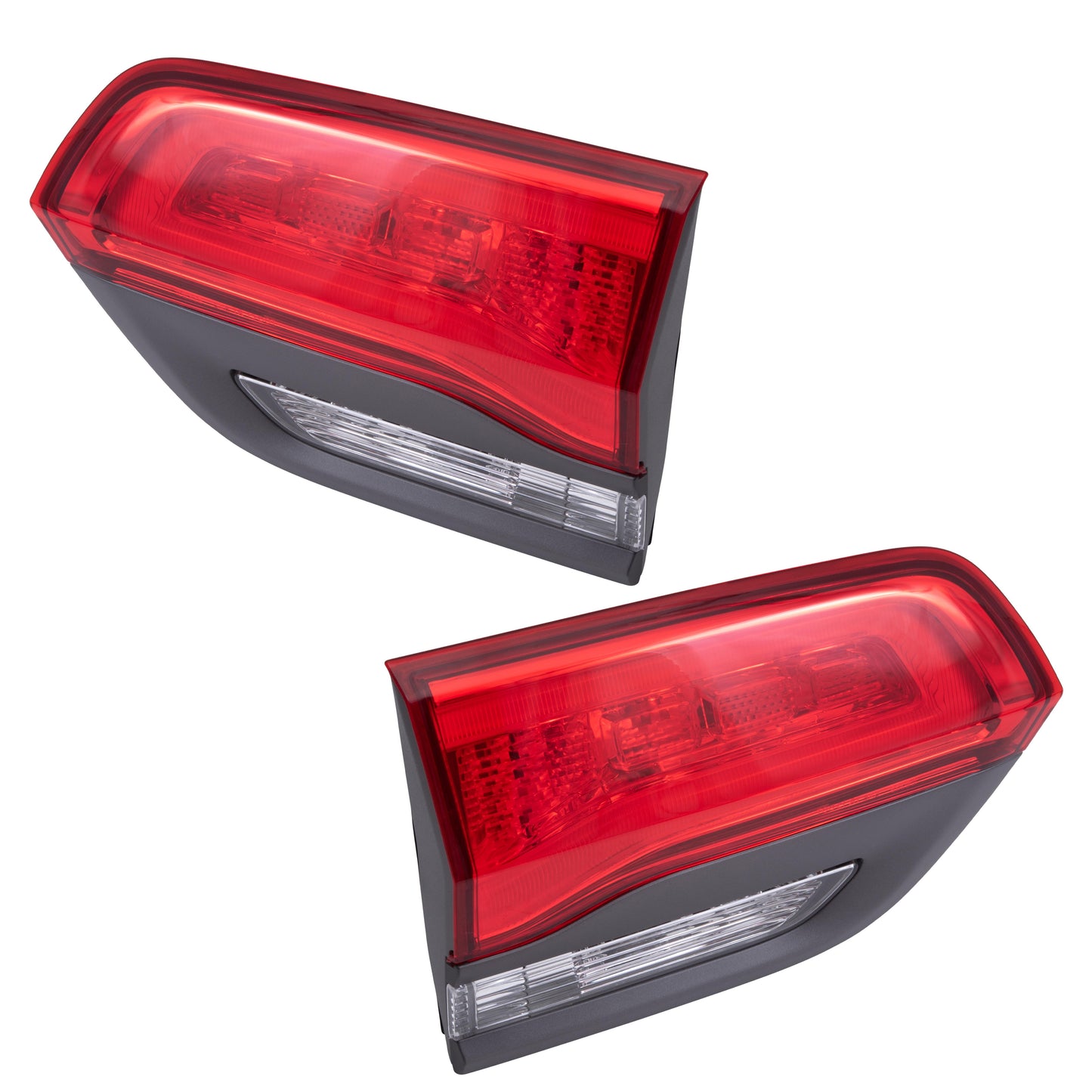 Brock 2222-0093LR Driver Side left Passenger Side Right Tailgate Mounted Tail Light with Gray Bezel Set Compatible with 2014-2022 Jeep Grand Cherokee WK Altitude/Laredo/Limited/Overland/Summit