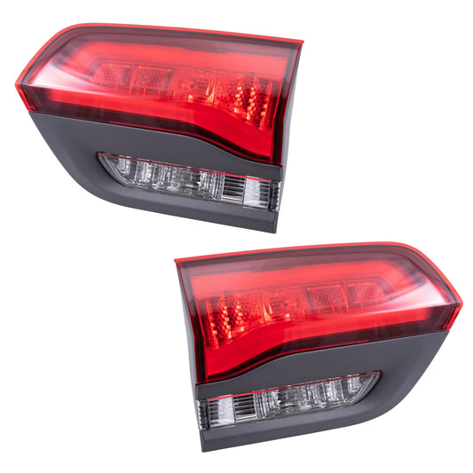 Brock 2222-0094LR Driver left Passenger Right Tailgate Mounted Tail Light with Granite Bezel Compatible with 2014-2022 Jeep Grand Cherokee WK Altitude/Laredo/Limited/Overland/Summit 80th Anniversary