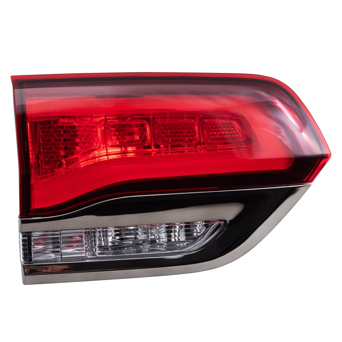 Brock 2222-0095L Driver Left Liftgate Mounted Tail Light Assembly with Silver Bezel Without Platinum Insert Compatible with 2014-2022 Jeep Grand Cherokee WK Altitude/Laredo/Limited/Overland/Summit