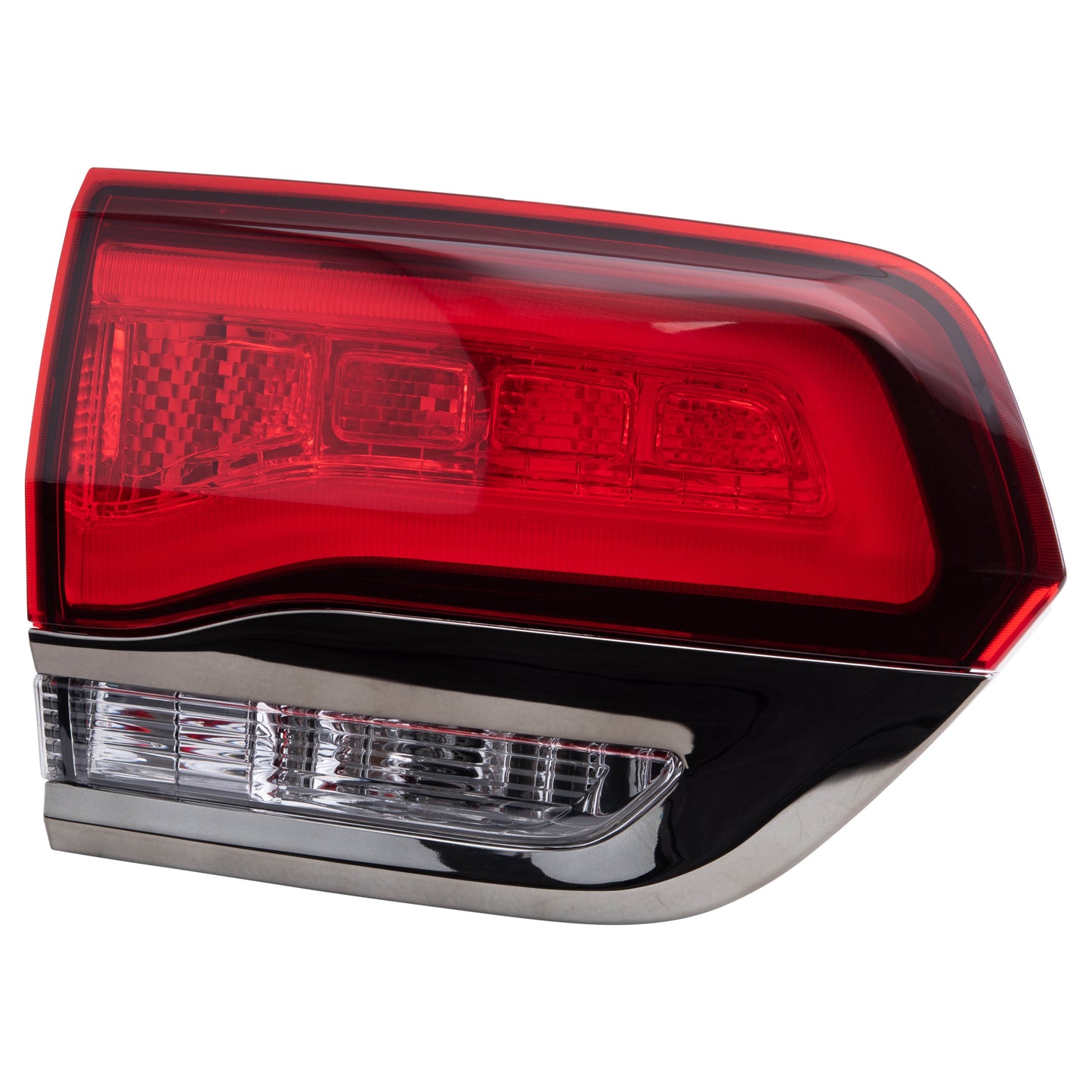 Brock 2222-0095L Driver Left Liftgate Mounted Tail Light Assembly with Silver Bezel Without Platinum Insert Compatible with 2014-2022 Jeep Grand Cherokee WK Altitude/Laredo/Limited/Overland/Summit