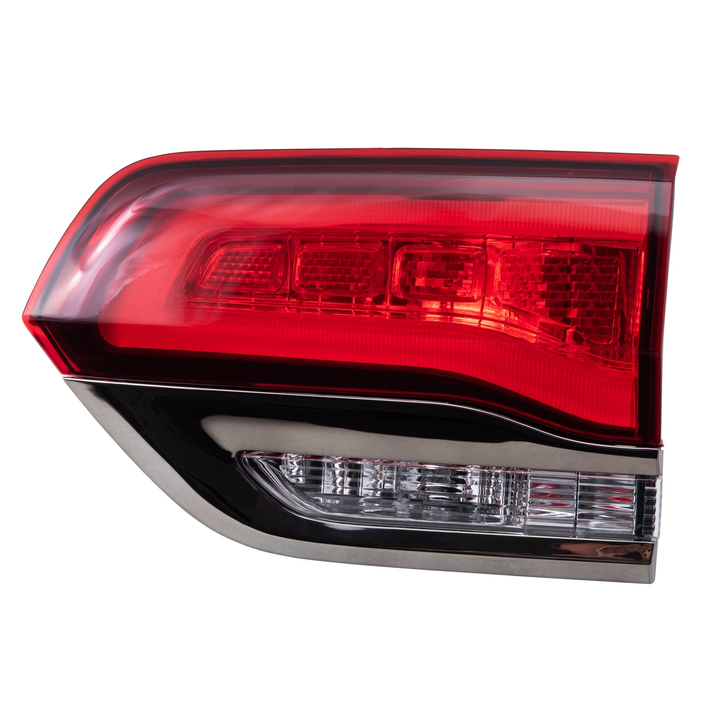 Brock 2222-0095R Passenger Right Liftgate Mounted Tail Light Assembly with Silver Bezel Without Platinum Insert Compatible with 2014-2022 Jeep Grand Cherokee WK Altitude/Laredo/Limited/Overland/Summit