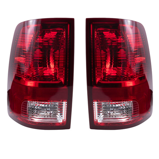 Brock 2222-0552LR Driver Left Passenger Right Tail Light Set Standard Type Compatible with 2009-2010 Dodge RAM 1500 2010 Dodge RAM 2500/3500 2011-2018 RAM 1500/2500/3500 2019-2023 RAM 1500 Classic