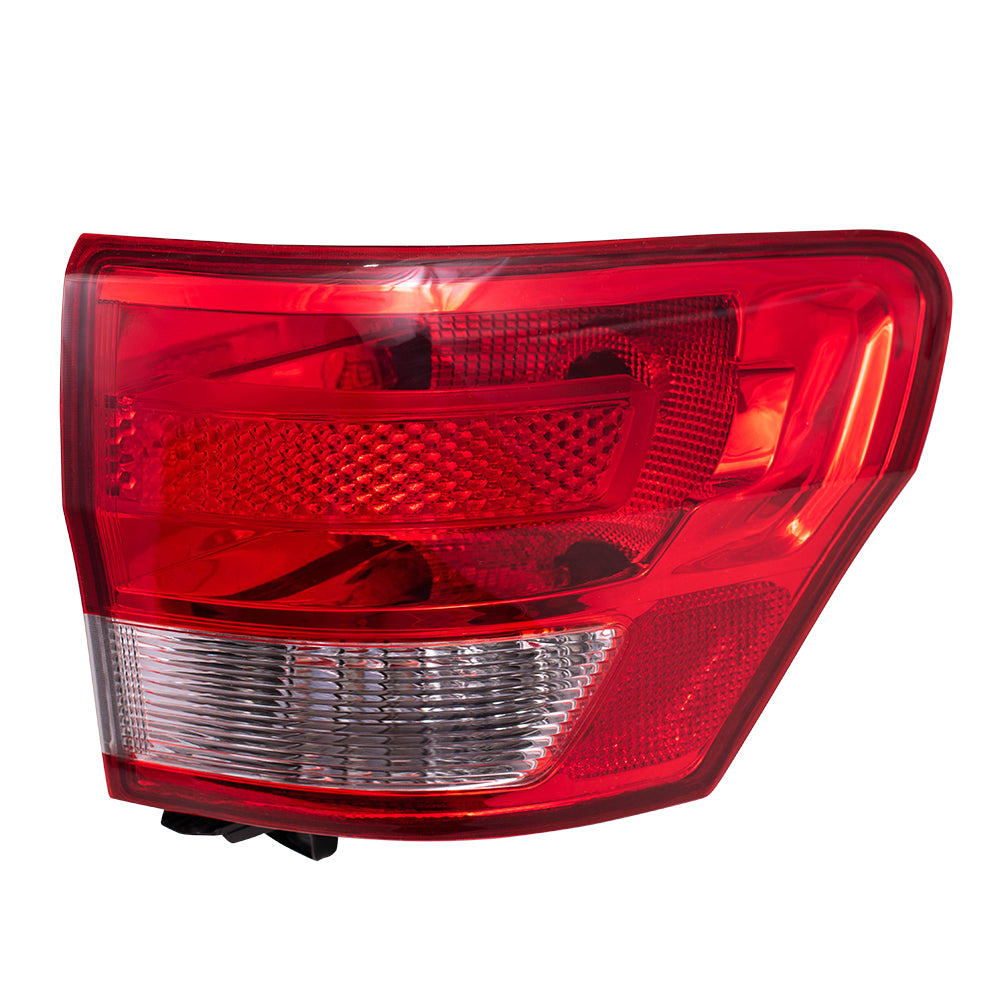 Brock Replacement Passenger Quarter Panel Mounted Tail Light Compatible with 2011-2013 Grand Cherokee 55079420AG