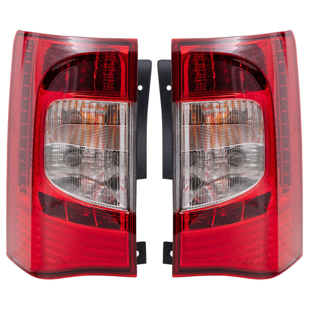 Brock Replacement Set Driver and Passenger LED Tail Lights Compatible with 2011-2016 Town & Country Van 5182531AE 5182530AE