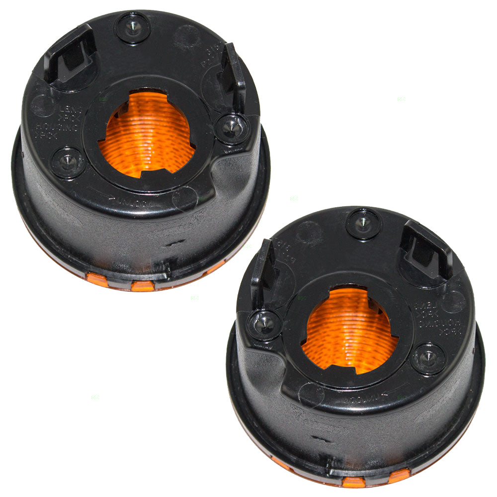 Brock Replacement Set Driver and Passenger Park Signal Front Marker Lights Compatible with 2007-2013 55077885AD 55077884AD
