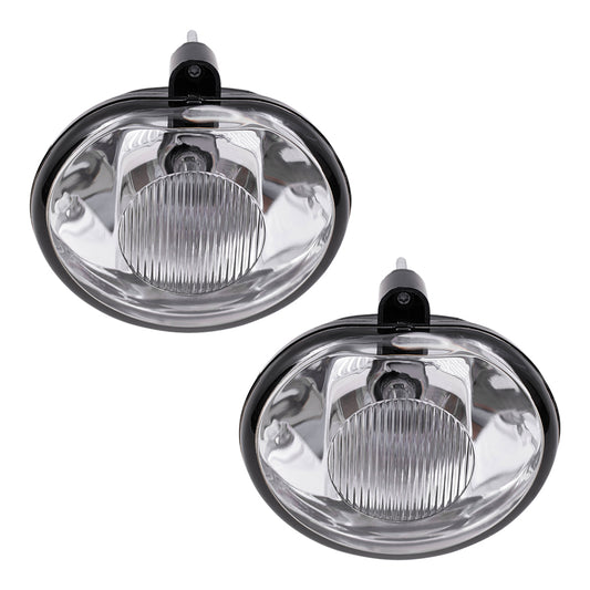 Brock Replacement Set Fog Lights Pair Compatible with 2004 2005 2006 Durango 55077470AB