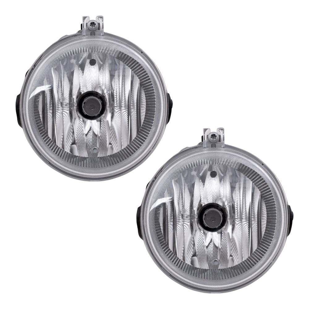 Brock Replacement Set Driver and Passenger Fog Lights Compatible with 2007-2009 Compass Patriot 4805857AB