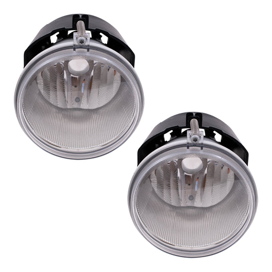 Brock Replacement Set Fog Lights Compatible with 2007-2010 300 with Headlamp Washer