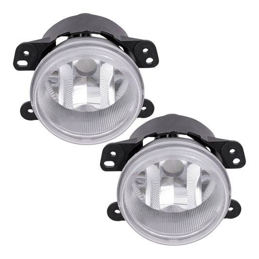 Brock 3225-0173B-2 Fog Light Unit Set Compatible With Wrangler Wrangler JK Gladiator Cherokee Grand Cherokee Journey Charger