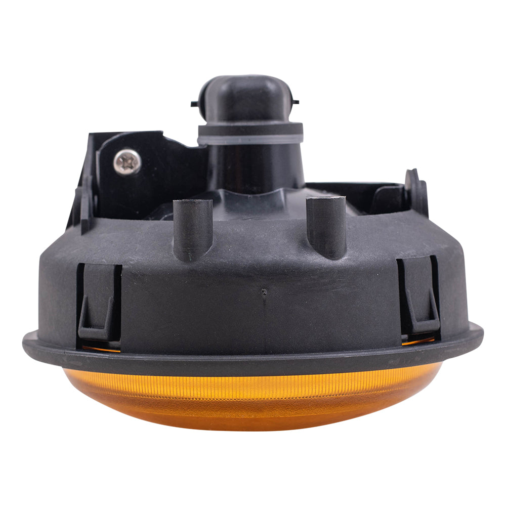 Brock Replacement Driver or Passenger Side Halogen Fog Light Assembly with Amber Lens Compatible with 01-10 Columbia