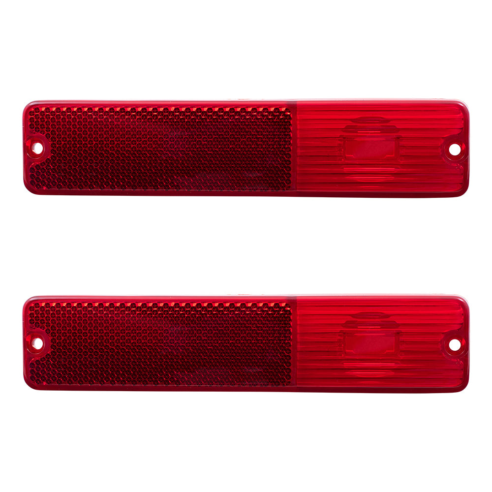 Brock Replacement Pair Set Rear Signal Side Marker Lights Compatible with 1968-1986 CJ Series J0994021