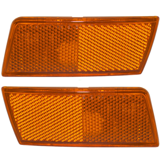 Brock Replacement Set Driver and Passenger Signal Side Marker Lights Compatible with 2005-2010 300 4805861AA 4805860AA