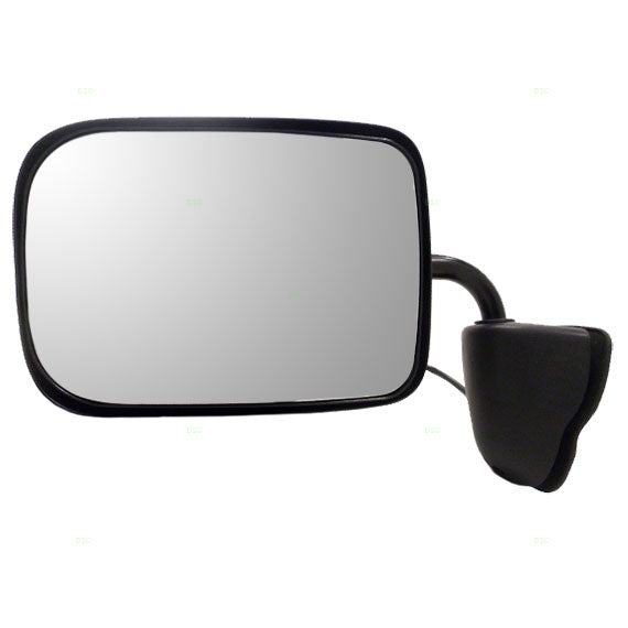 Replacement Drivers Power Side View Mirror Low Mount Textured Black Compatible with 1994 1995 1996 B Series Van 155154699