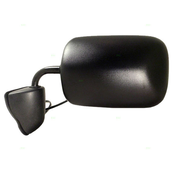 Replacement Drivers Power Side View Mirror Low Mount Textured Black Compatible with 1994 1995 1996 B Series Van 155154699