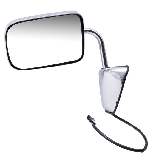 Replacement Drivers Power Side View Chrome 6x9 Mirror Compatible with 1988-1993 Ram Pickup Truck Ramcharger 55154669