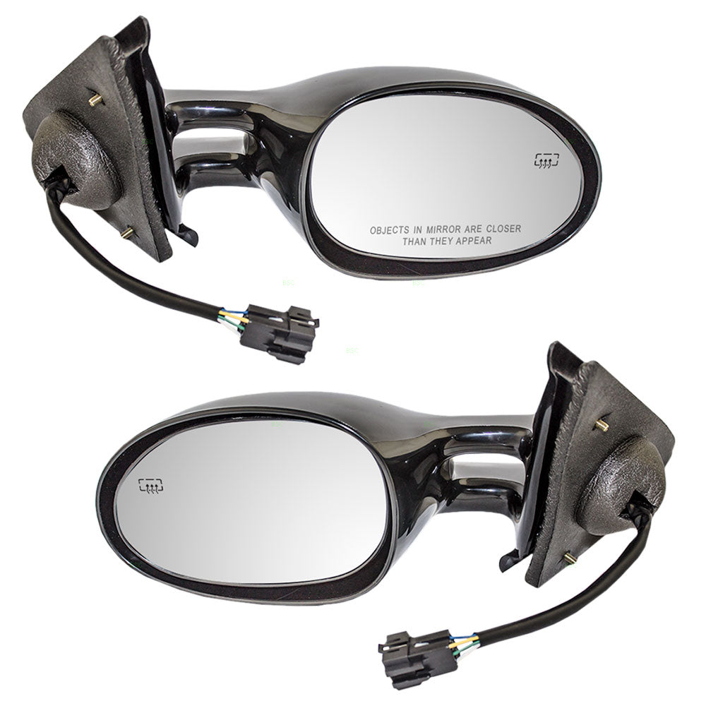 Replacement Set Driver and Passenger Power Side View Mirrors Heated Compatible with 1995-2000 Stratus Cirrus 4646309 4646308