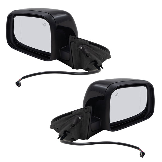 Replacement Set Power Folding Side Mirrors Compatible with 2014-2019 Grand Cherokee