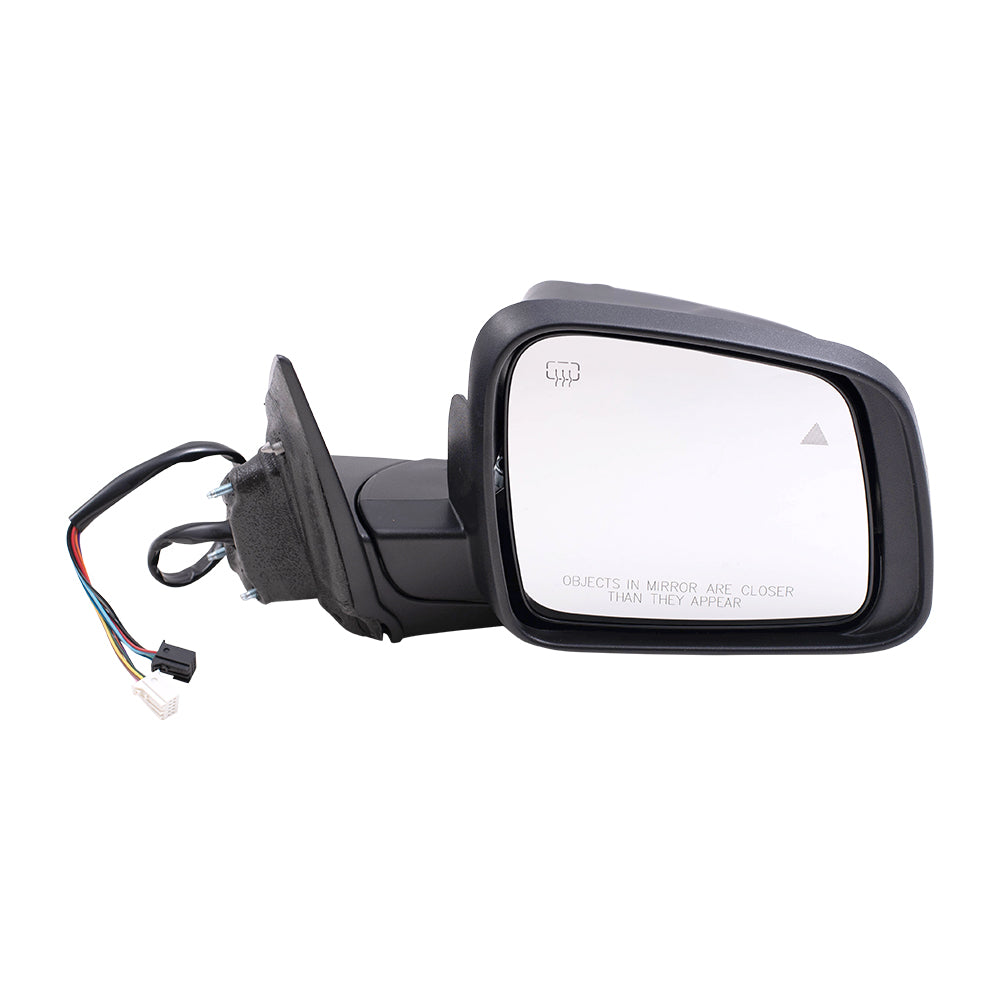 Brock Replacement Driver & Passenger Power Mirror Paint to Match Black with Heat-Signal-Memory-Blind Spot Detection without Auto Dim Set Compatible with 2012-2020 Dodge Durango