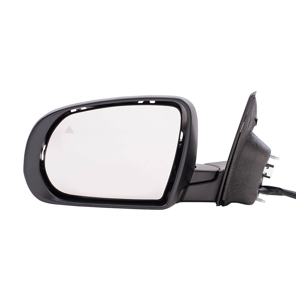 Brock Aftermarket Replacement Driver Left Power Mirror with Paint to Match Gray Cover-Textured Black Base-Heat-Signal-Blind Spot Detection Compatible with 2017-2021 Jeep Compass