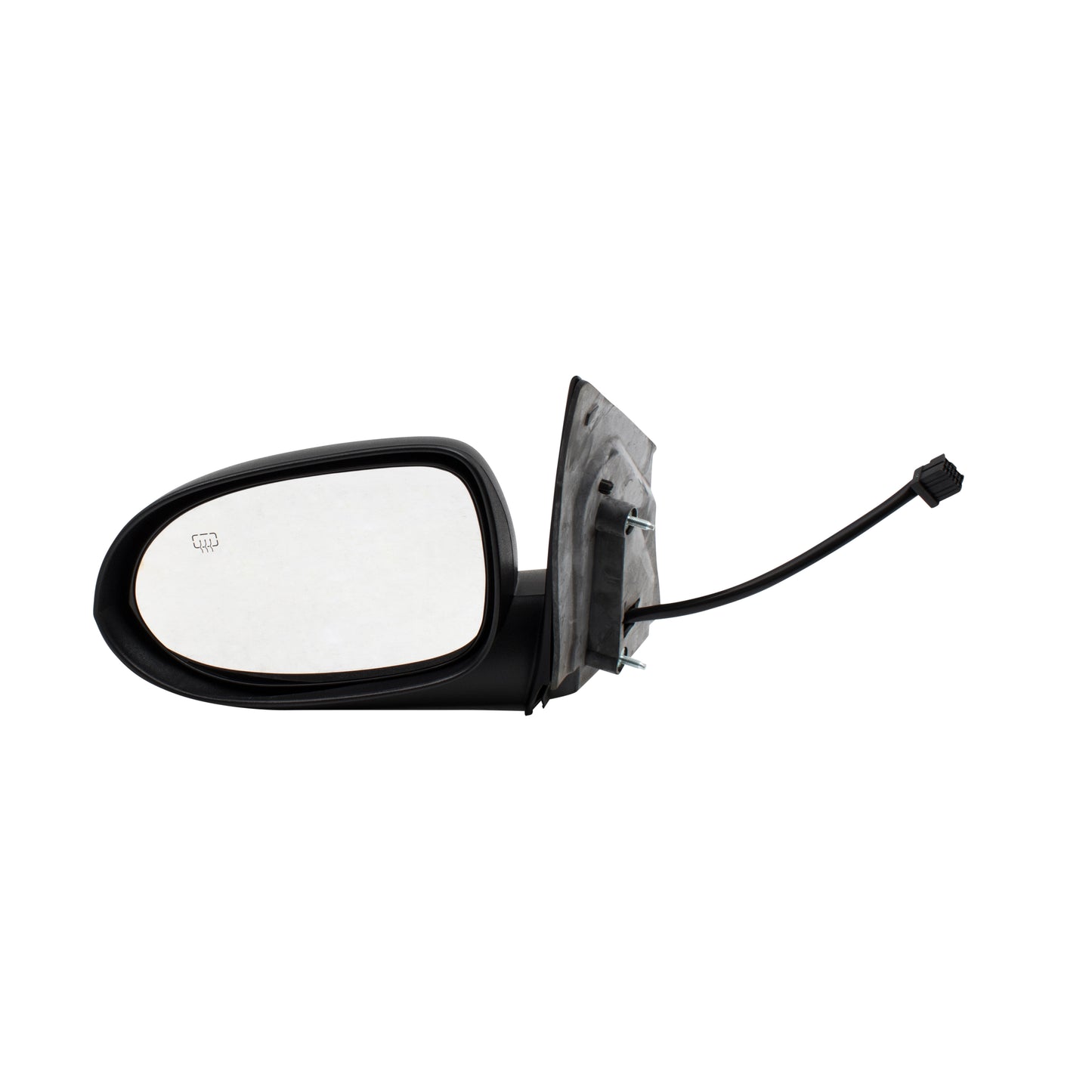 Brock Aftermarket Replacement Driver Left Power Mirror Textured Black Non-Folding With Heat