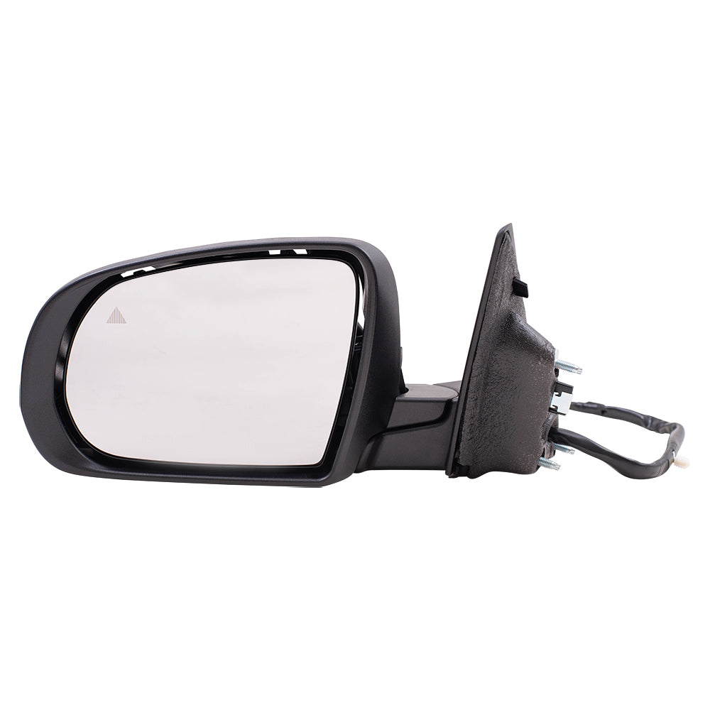 Brock Aftermarket Replacement Driver Left Power Mirror with Paint to Match Gray Cover-Chrome Base-Heat-Signal-Blind Spot Detection Compatible with 2017-2021 Jeep Compass