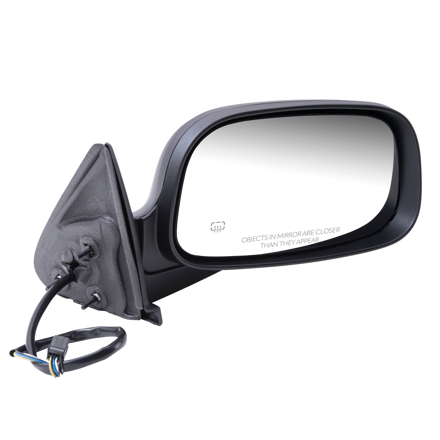 Replacement Passenger Power Side View Mirror Heated Textured Compatible with 2001-2004 Dakota 2001-2003 Durango 55077253AE