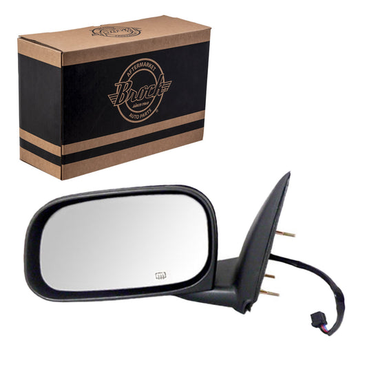 Replacement Driver Power Side View Mirror Heated 6x9 Textured Compatible with 05-11 Dakota 06-09 Raider 55077625AH