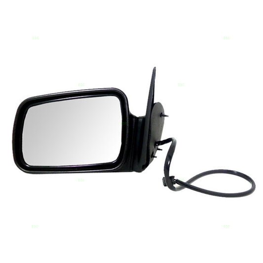 Replacement Driver Power Side View Mirror Heated Textured Black Compatible with 1996 1997 1998 Grand Cherokee 55154803