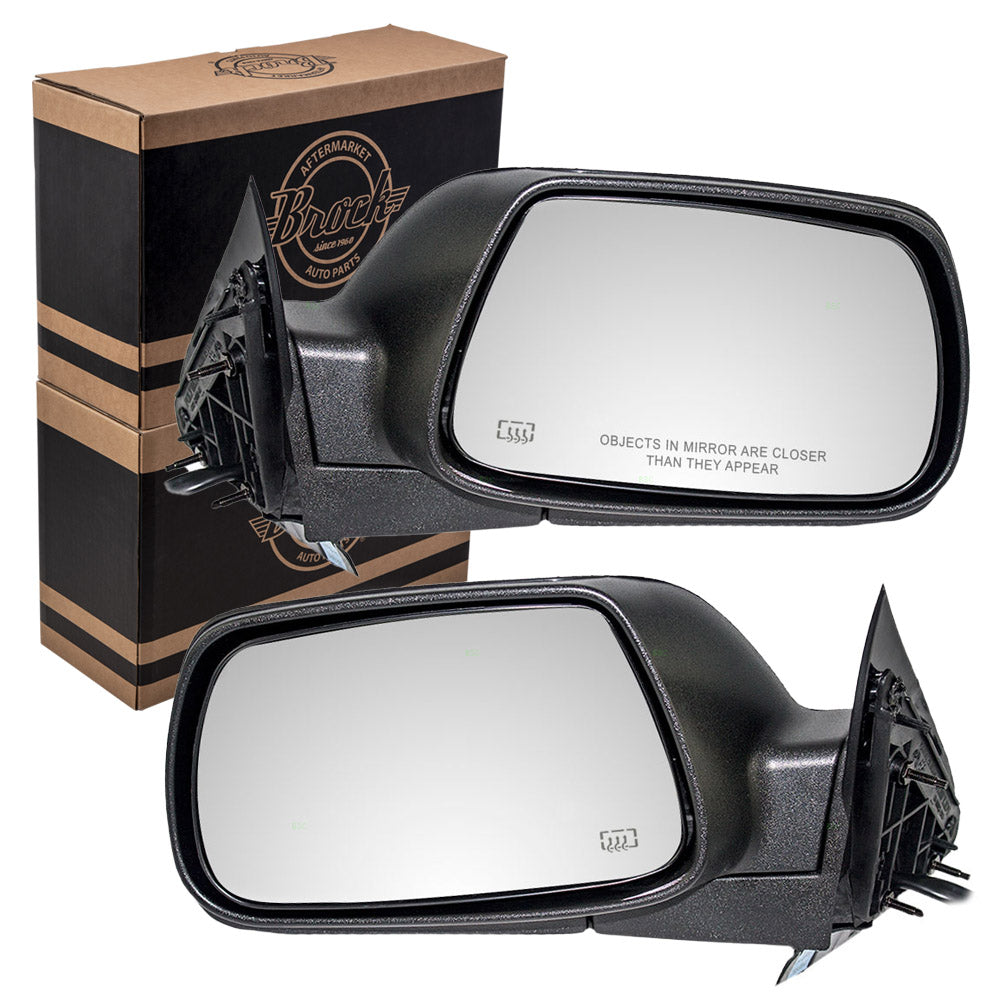 Driver and Passenger Power Side View Mirrors Heated Replacement for Jeep SUV 55156453AE 55156452AD