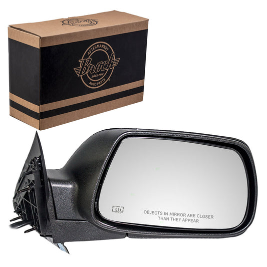 Replacement Passenger Power Side View Mirror Heated Compatible with 2005-2010 Grand Cherokee 55156452AD