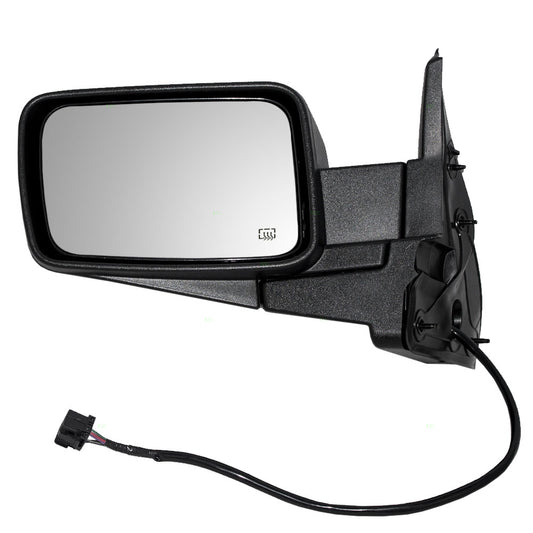 Replacement Driver Power Side View Mirror Heated Textured Black Compatible with 2006-2010 Commander 55396637AD