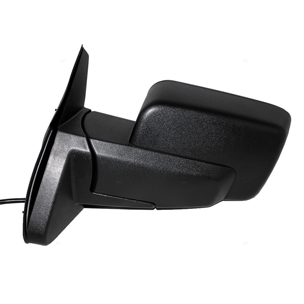 Replacement Driver Power Side View Mirror Heated Textured Black Compatible with 2006-2010 Commander 55396637AD