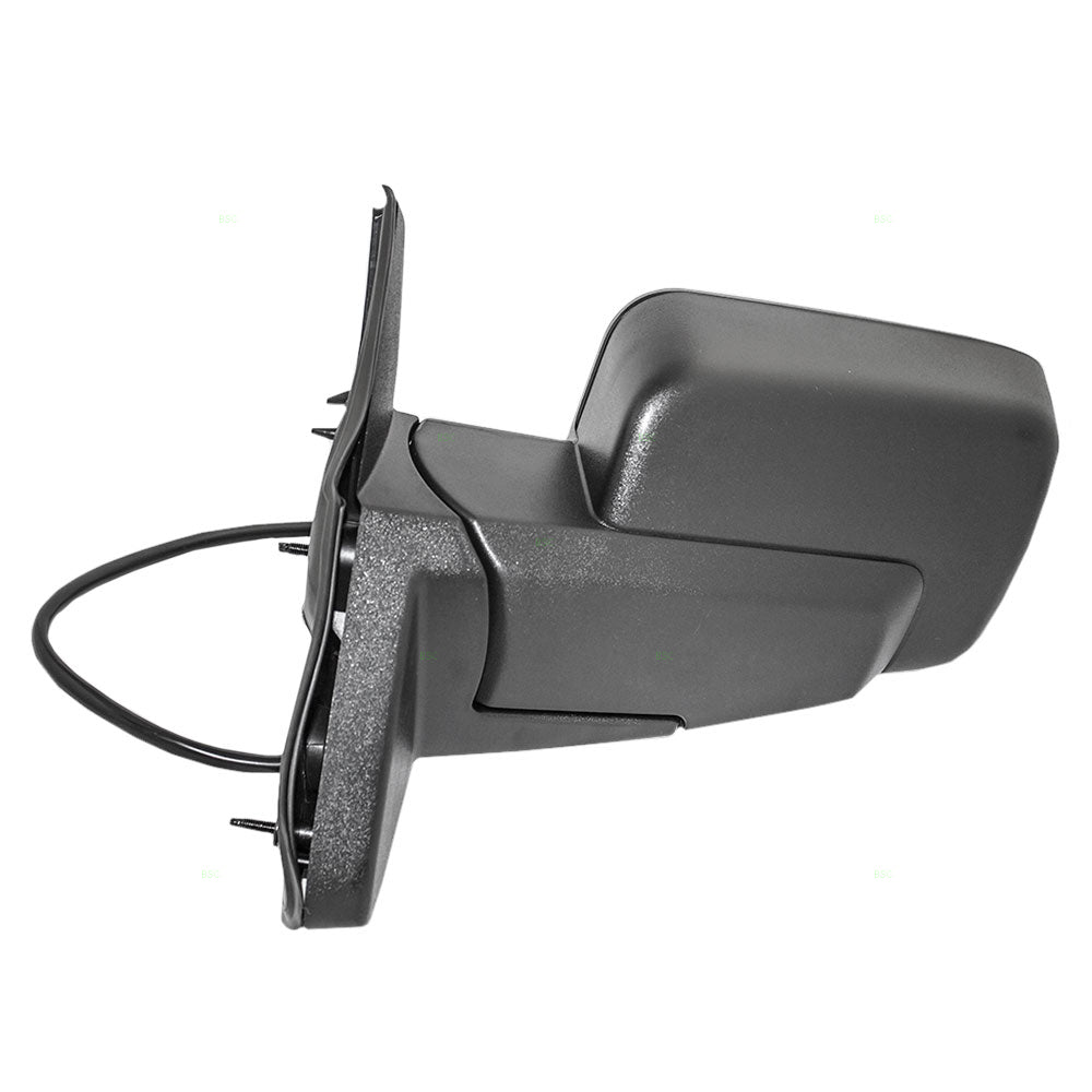 Replacement Driver Power Side View Mirror Heated Memory Textured Black Compatible with 2006-2010 Commander 55157011AD