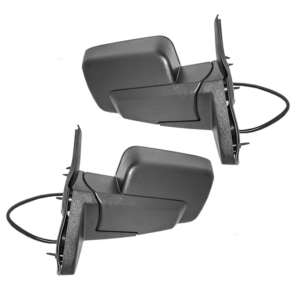 Driver and Passenger Power Side View Mirrors Heated Memory Textured Replacement for Jeep SUV 55157011AD 55157012AE