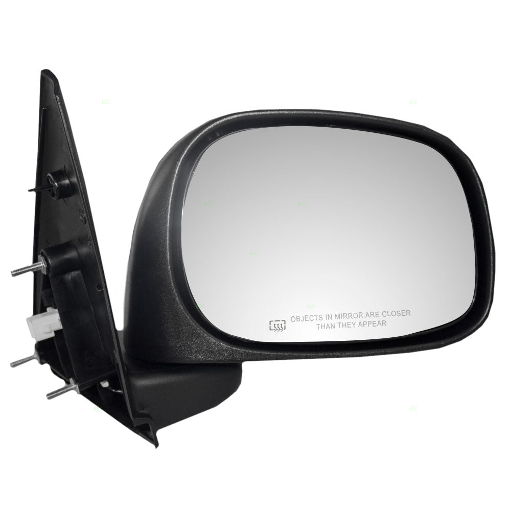 Brock Replacement Passenger Side Power Mirror 6x9 Textured Black with Heat Compatible with 2002-2008 1500 & 2003-2009 2500/3500 55077924AD