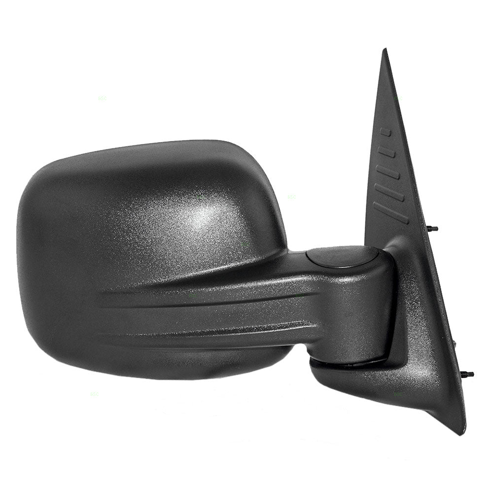 Replacement Passenger Power Side View Mirror Heated Textured Black Compatible with 2002-2007 Liberty 55155839AI