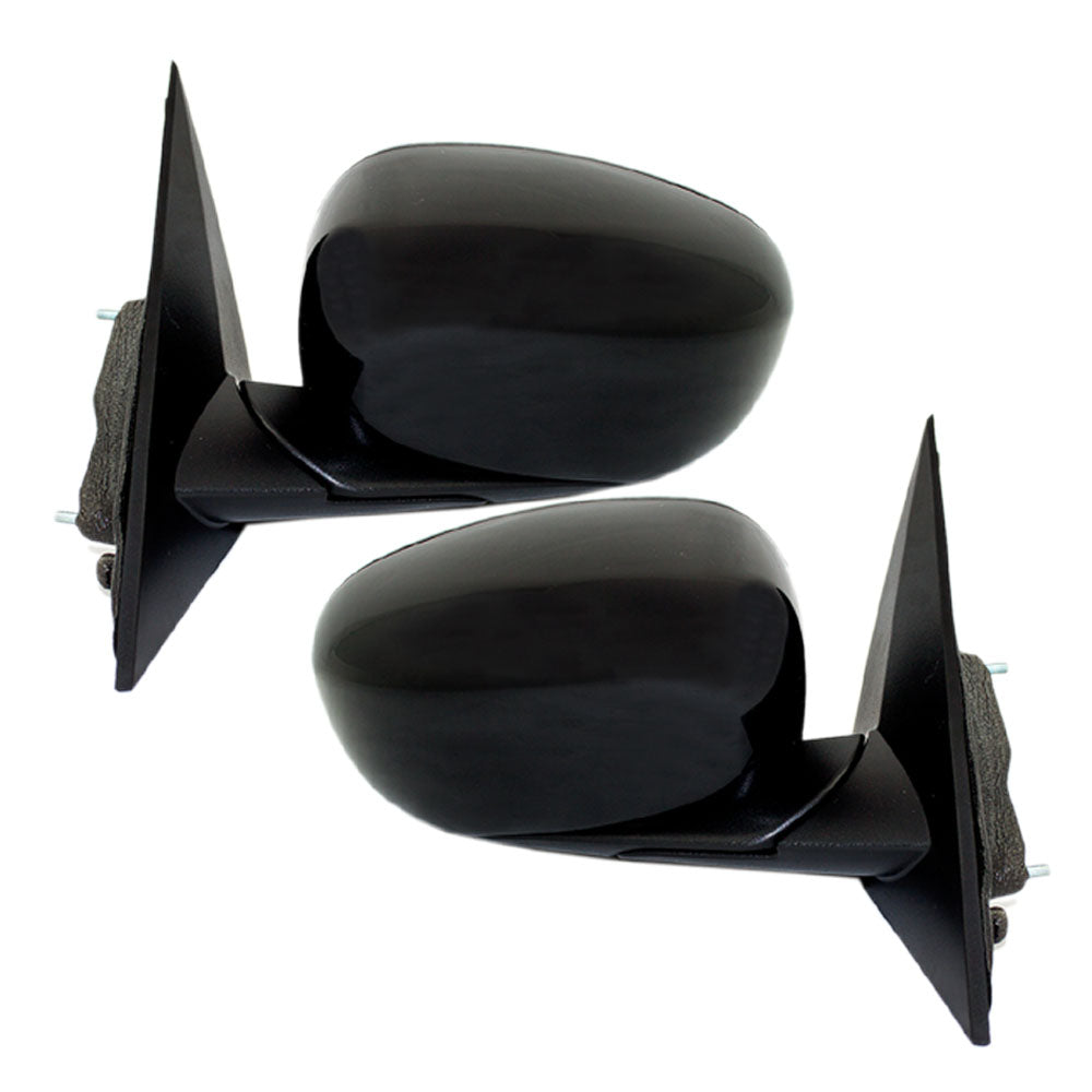 Brock Aftermarket Replacement Driver Left Passenger Right Power Mirror Set Smooth Black Foldaway with heaet without Memory-Auto Dim Compatible with 2006-2010 Dodge Charger