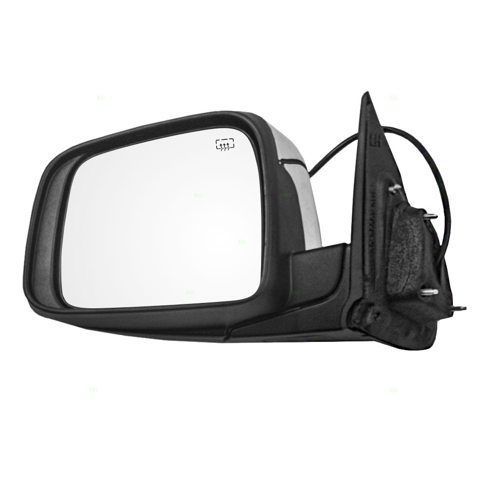 Replacement Driver Power Side View Mirror Heated with Chrome Cover Compatible with 2011-2018 Durango 68237573AC