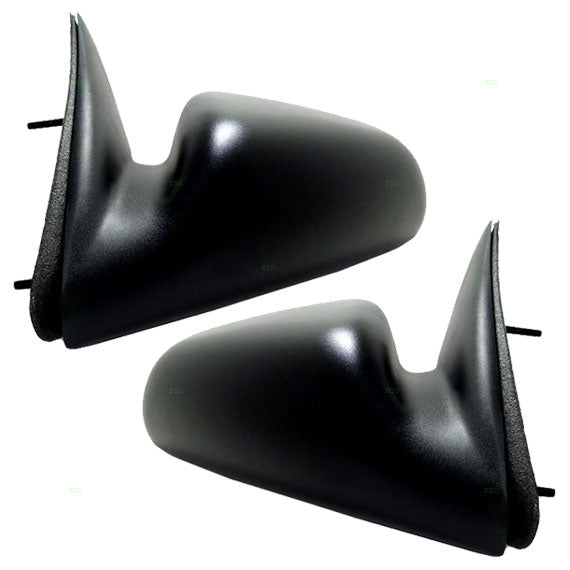 Driver and Passenger Manual Side View Mirrors 5x7 Textured Compatible with 05-10 Dakota 55077621AD 55077620AD