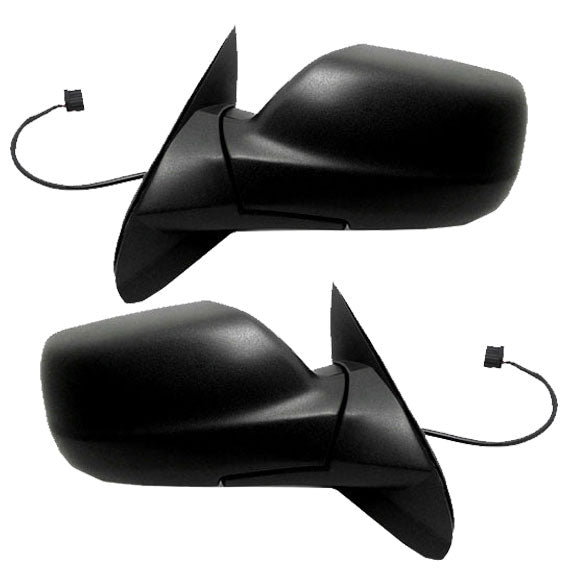 Driver and Passenger Power Side View Mirrors Textured Replacement for Jeep SUV 55156455AE 55156454AE