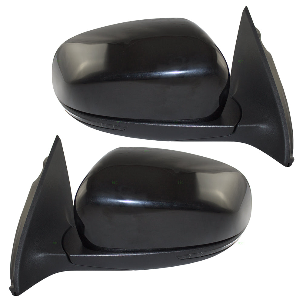 Pair Set Power Side View Mirrors Heated Signal Puddle Lamp Replacement for 14-18 Jeep Cherokee CH1320379 CH1321379