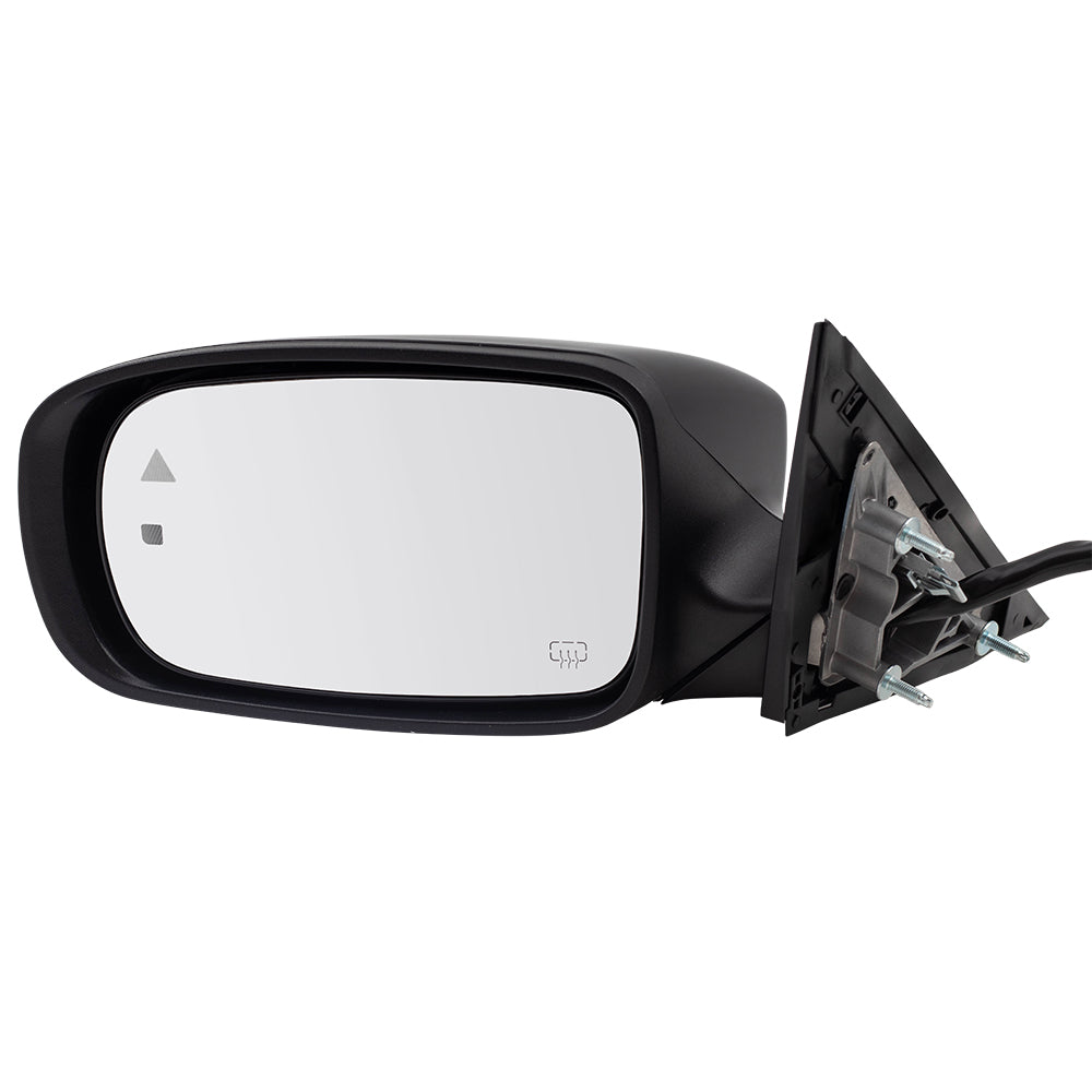 Brock Aftermarket Replacement Driver Left Power Mirror Paint To Match Black With Heat-Signal-Puddle Light-Memory-Blind Spot Detection Compatible With 2012-2018 Chrysler 300