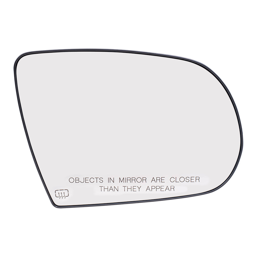 Brock Replacement Driver and Passenger Side Mirror Glass and Base with Heat without Blind Spot Detection or Memory Compatible with 2014-2021 Cherokee