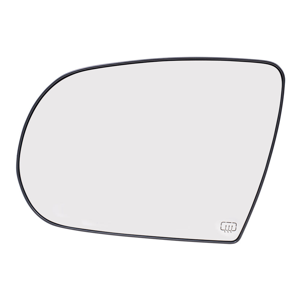 Brock Replacement Driver Side Mirror Glass and Base with Heat without Blind Spot Detection or Memory Compatible with 2014-2021 Cherokee