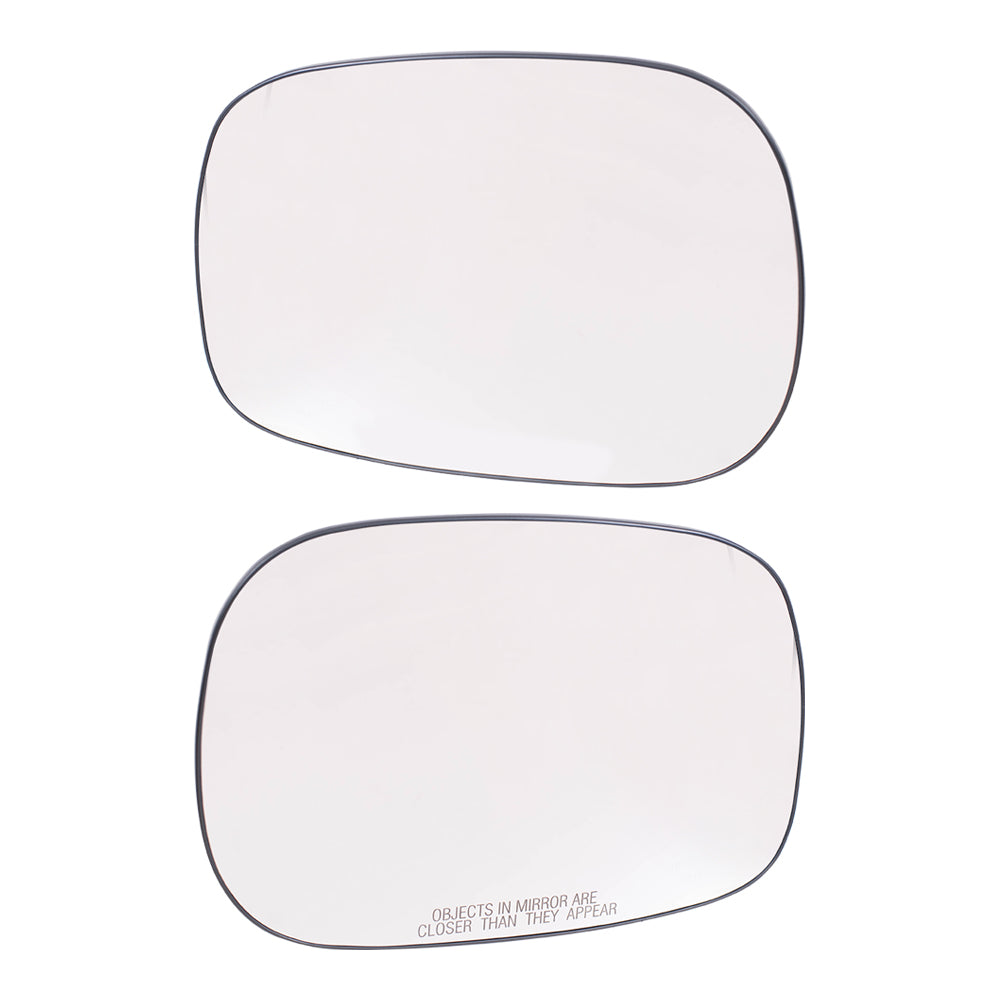 Brock Replacement Driver and Passenger Side Mirror Glass and Base Set 6x9 without Heat Compatible with 2005-2008 1500 & 2005-2009 2500/3500