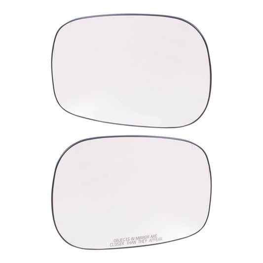 Brock Replacement Driver and Passenger Side Mirror Glass and Base Set 6x9 without Heat Compatible with 2005-2008 1500 & 2005-2009 2500/3500