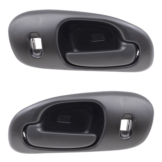 Brock Replacement Pair Set Front Inside Interior Textured Door Handles Compatible with Intrepid 5102839AA 5102836AA