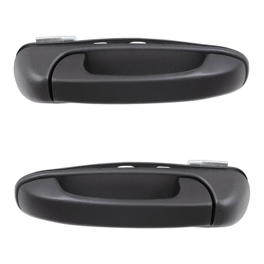 Brock Replacement Pair Set Rear Outside Textured Door Handles Compatible with 02-08 Pickup Durango Dakota & Raider 55275685AB 55275684AB