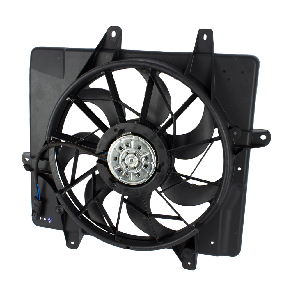 Brock Replacement Radiator Cooling Fan Assembly Compatible with 2001-2005 PT Cruiser 5017407AB