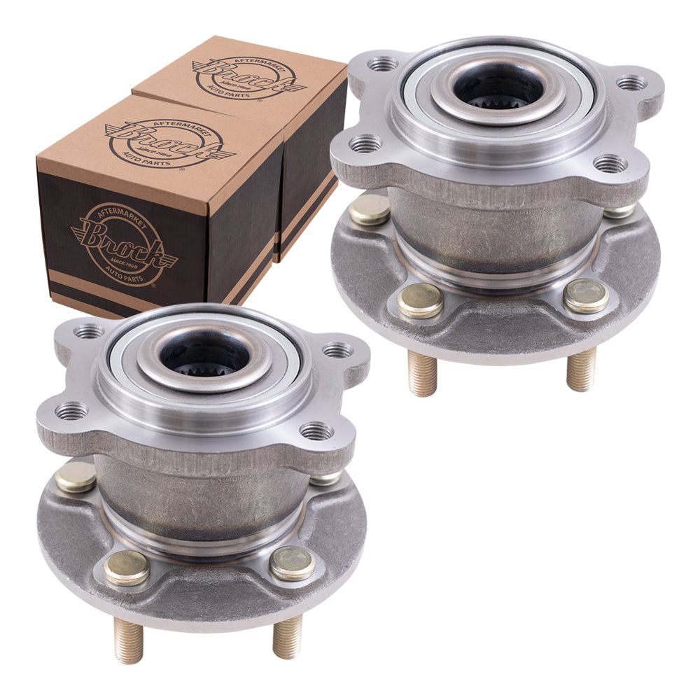 Brock Replacement Rear Hub Bearing Assemblies Set Compatible with 13-19 Escape 4WD 15-19 MKC AWD